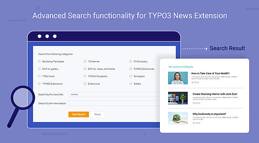 Advanced TYPO3 Search for News Extension